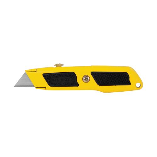 Utility Knife, 2-7/16 in Blade Length, Retractable Blade, Carbon Steel Blade, 3 Number of Blades Included, Contoured Handle, 6 in L Handle, Steel Handle, 3 Points