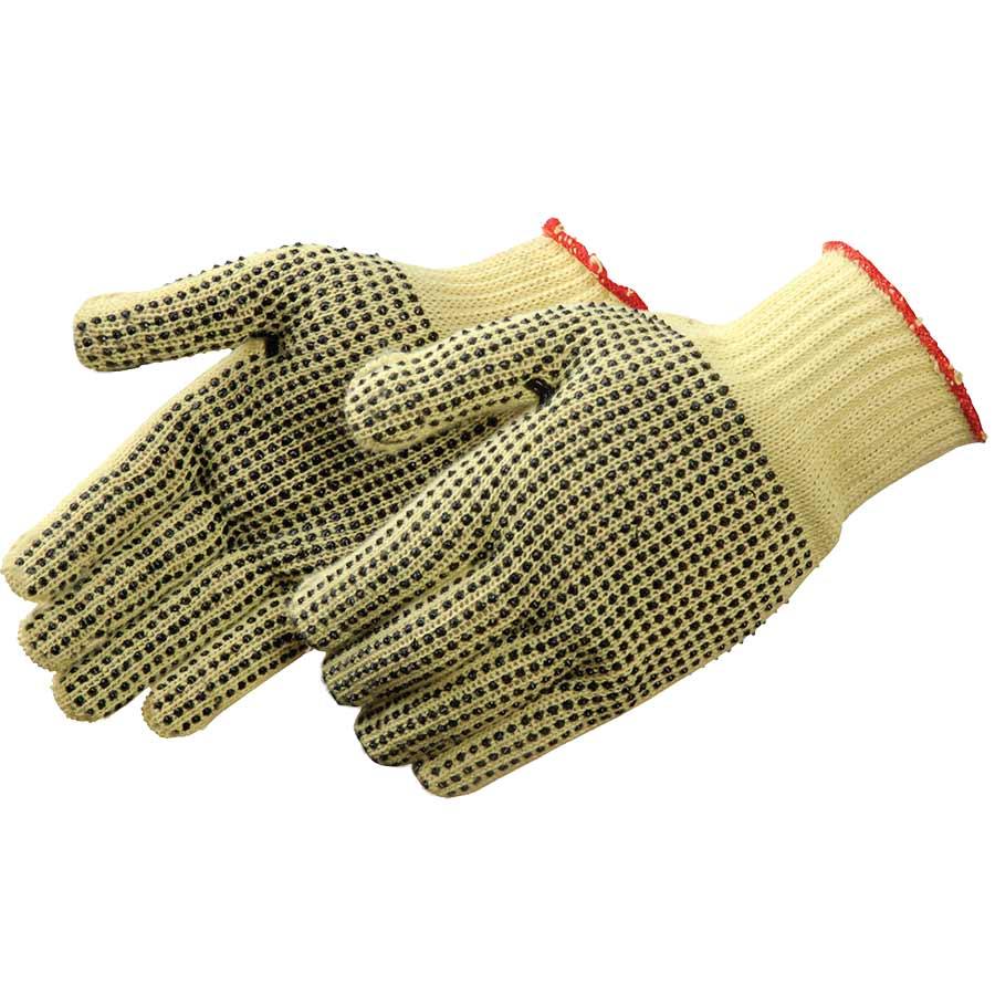 Glove, Textile, Series: 4815, S-XL Size, PVC Coating, Cotton/Kevlar, Yellow, Ambidextrous Hand, Elastic Wrist Cuff, ANSI Cut-Resistance Level: A2, ANSI Puncture-Resistance Level: 2, Resists: Cut