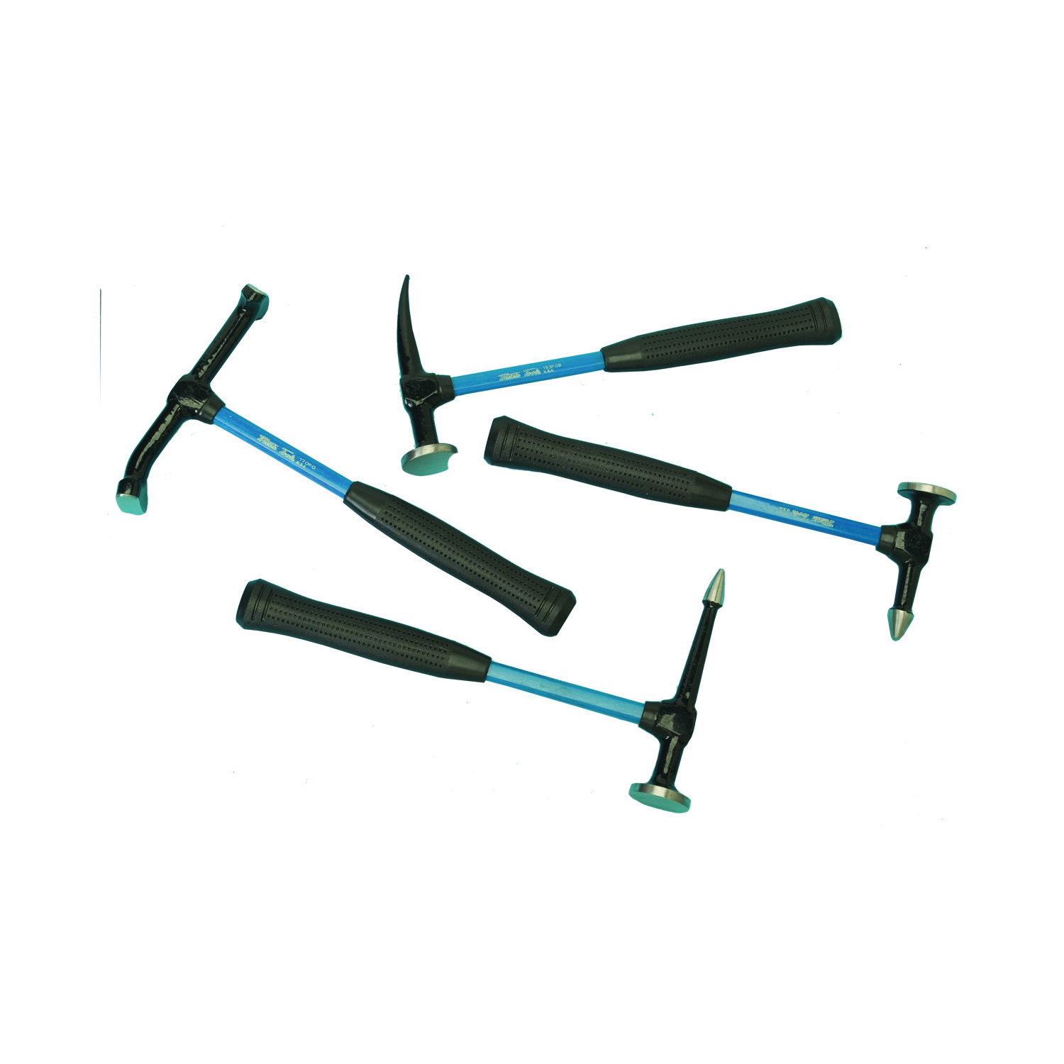 Body and Fender Repair Tool Set, Fiberglass Handle, 4 Piece, Steel