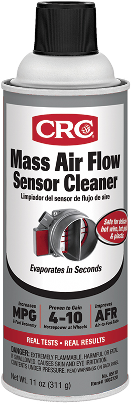 Sensor Cleaner, Extremely Flammable Mass Air Flow, 16 oz, Aerosol Can, 11 Oz Net Weight, Liquid, Clear, Mild Alcohol, 636.4 g/L VOC, <lt/>0 deg F Flash, Composition: Carbon-Di-Oxide, Naphtha (Petroleum), Hydrotreated Light, 2, 2, 4-Trimethylpentane,