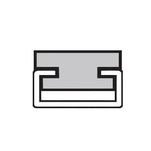 Belt Guide, Flat, UHMWPE, 120 in L x 1.1 in W x 0.64 in H