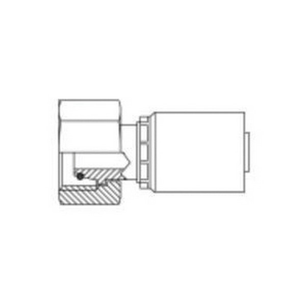 Swivel Adapter, 1-Piece Non-Skive, 1-1/2-18 Nominal, Female O-Ring Face Seal