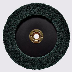 Non-Woven Abrasive XT Pro Disc, Clean and Strip Extra Cut, 4-1/2 Inch Diameter Disc, Type 27 Attachment, Extra Coarse Grade, Aluminum Oxide Abrasive, Fiber Backing, 13300 RPM Maximum