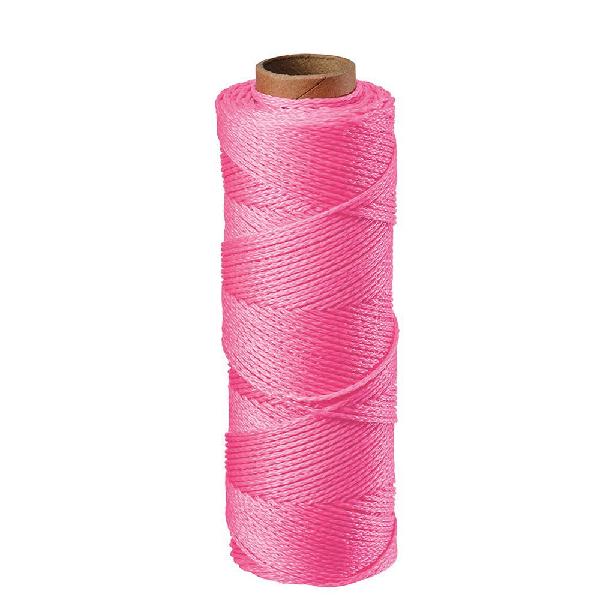 Braided Line Tube, 0.06 in Size, 1000 ft Overall Length, Nylon, Pink