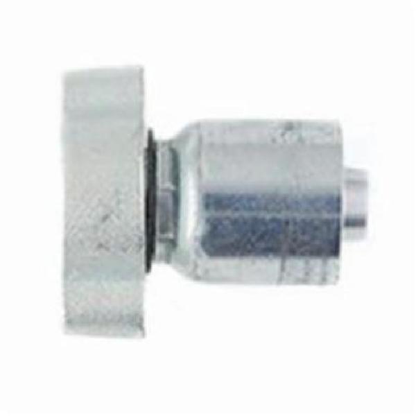 Permanent Crimp Coupling, Straight, Series: 7610/CS, 3/4 in Hose, 1-1/2 in, Female Ground Joint NSPM, 3.7 in Length, 1.57 in Cutoff Allowance, Steel
