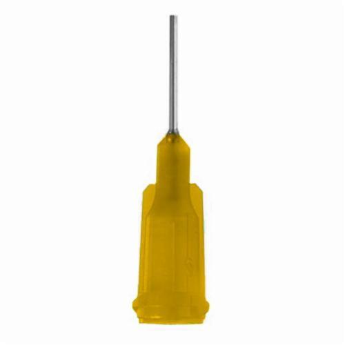 Dispensing Needle, High Precision Straight Tip, 1/4 in Length, 32 ga Gauge, Stainless Steel, Yellow