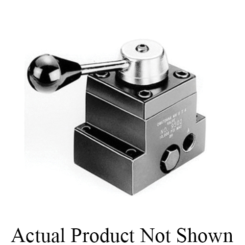 Pump Mounted Valve, Closed Center Non-Interflow Manual, 3/8 in NPTF Port, 10000 psi Pressure, 5 cu-ft/min Flow Rate, 3-Way Ports/Ways, Media: Oil, Lever Operated Actuation, Steel Body