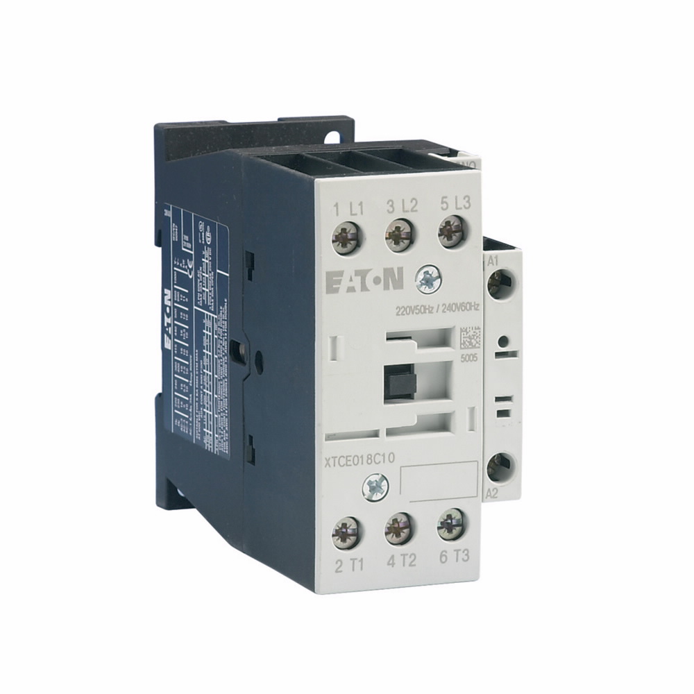 IEC Contactor, Full Voltage Non-Reversing, 110/120 VAC Coil, 25 A Maximum Load Current, 2 hp, 3 hp, 5 hp, 7-1/2 hp, 10 hp, 15 hp, 20 hp Coil, 3 Pole, 50/60 Hz Frequency, 7.5/11/14/14.5 kW Wattage, Non-Reversing Contact, 1NO Contact Configuration, 1 Auxiliary Contacts, 45 mm Size, Screw Terminal, -13 to 122 °F Operating, DIN Rail/Panel Mounting