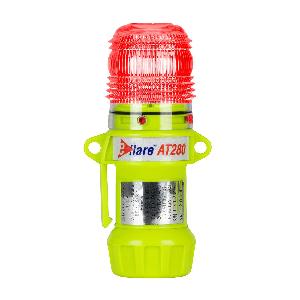 Flashing Beacon, Compact Durable E-Flare Waterproof, Series: 939-AT280, 1.6 in Diameter, LED Lamp, Blue Lens, Flashing/Steady-On Flash, 165 to 185 fpm Flash, 10 deg Beam, ABS Housing Material, (4) AA Alkaline Energizer® or Duracell® Batteries Power S