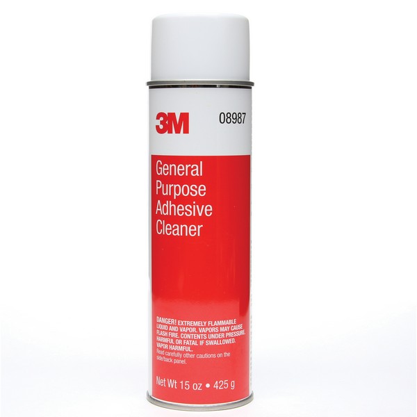 Adhesive Cleaner, General Purpose, 425 g Container, Aerosol Can Container, Liquid Form, Clear, Solvent Odor/Scent