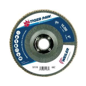 Abrasive Flap Disc, Performance, 6 in Diameter Disc, 7/8 in Center Hole, 60 Grit, Type 29/Angled/Conical/Flap Disc, Phenolic Backing, 10200 RPM Maximum