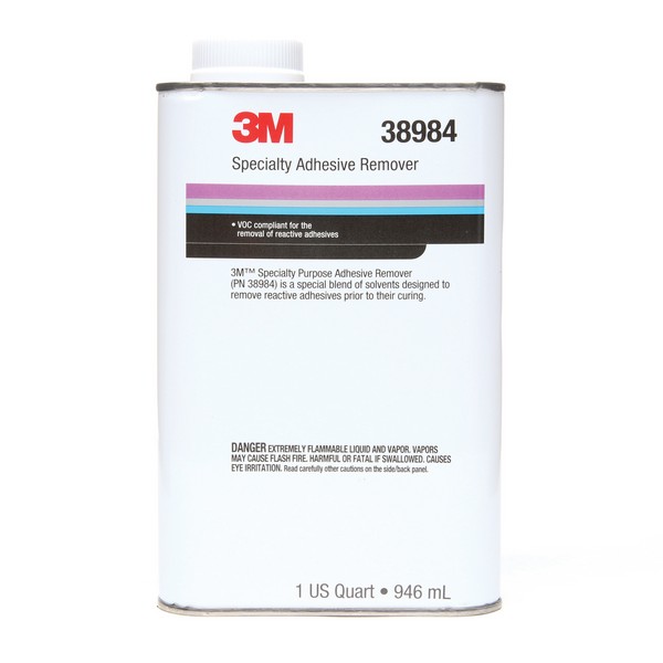 Specialty Adhesive Remover, Flammable Ready-to-Use, 1 qt Container, Aerosol Can Container, Liquid Form, Clear, Solvent Odor/Scent, 0.81 Specific Gravity, 551 g/L VOC, Composition: Hydrotreated Light Petroleum Distillate, Xylene, Acetone, Ethylbenzene