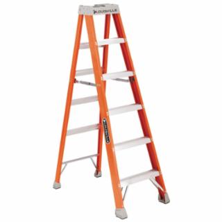 Stepladder, 6 Foot Length, 22-3/8 Inch Width, 300 Pound Capacity, Fiberglass