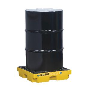 Accumulation Center, Series: EcoPolyBlend™, 1 Drum, 5-1/2 in Height, 25 in Length, 25 in Width, 12 gal Spill, 1250 lb Load, 45% Recycled Polyethylene, Yellow