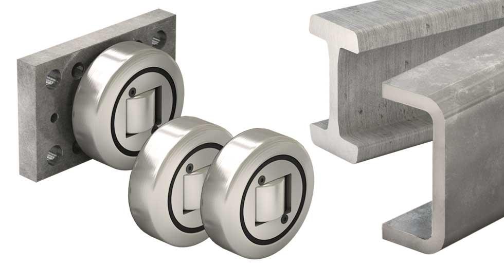 Axial Bearing, Series: HVB, For Use With: Rail HVR, HVRI, Specifications: 56 kN Dynamic/93 kN static (Radial), 17 kN Dynamic/25 kN static (Axial) Maximum Bearing Loads, 0.80 kg Weight