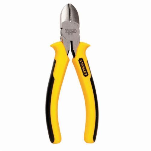 Diagonal Cutter Plier, Bi-Material, 13/16 in Nominal Capacity, Oval Jaw, 1-7/64 in W Jaw, Forged Steel Jaw, Flush Cut Style, 7-3/8 in Overall Length, Ergonomic Handle, Plastic/Rubber Handle, ANSI Specified Specifications Met, Black/Yellow, Applicable