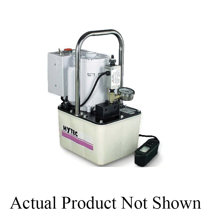 Electric Hydraulic Pump, Manual Pallet Coupling, 2 gal Reservoir, 1/2 HP, 33 cu-in/min Flow Rate, 1000 to 5000 psi Pressure, 115 V AC, 10 A, 60 Hz Frequency, 1/4 in FNPT Pressure Port, 3450 RPM Speed, 19.88 in Overall Length, 14.88 in Overall Width, 9-1/4 in Overall Height