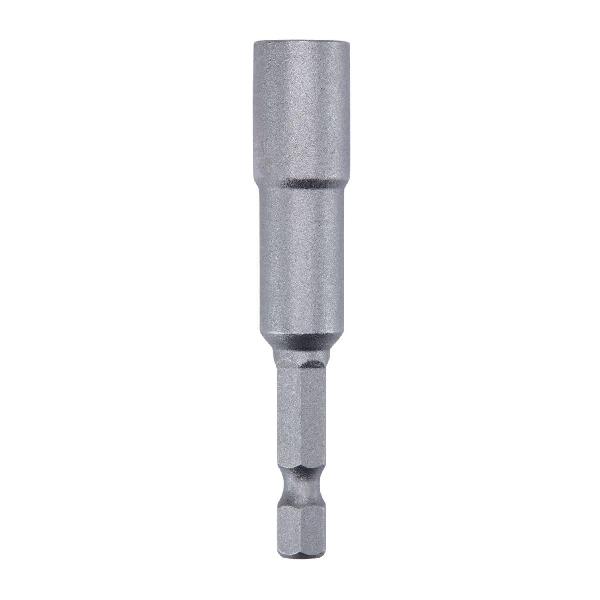 Nut Setter, Magnetic Tip, 1/4 in Shank, Hex Shank, Hex Insert, 1/4 in Hex, 2-9/16 in Overall Length, 5/16 in Dia, Steel