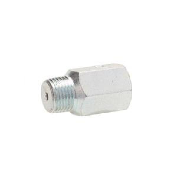 Condensing Fitting, 1/8 in Female NPTF x 1/8 in Male NPTF SAE Special Short, 15/16 in Overall Length, 1/2 in Hex, Bright Zinc Plated, Brass