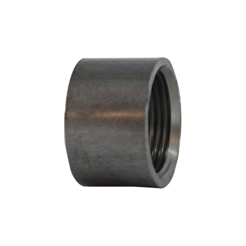 Half Merchant Coupling, Straight, Fitting/Connector Type: Coupling, 1/8 Inch Nominal, Thread, SCH 40/STD, SCH 80/XH, Steel, Black Oxide, 0.59 Inch Outside Diameter, Welded, Domestic
