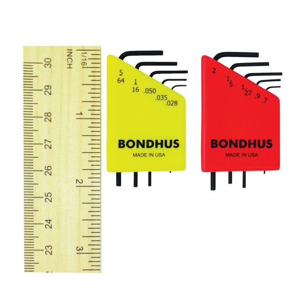 Hex Wrench Set, Miniature, Measurement System: Metric/Imperial, 10 Piece, Hex Drive, L-Handle Handle, Protanium® High Torque Steel, ProGuard™
