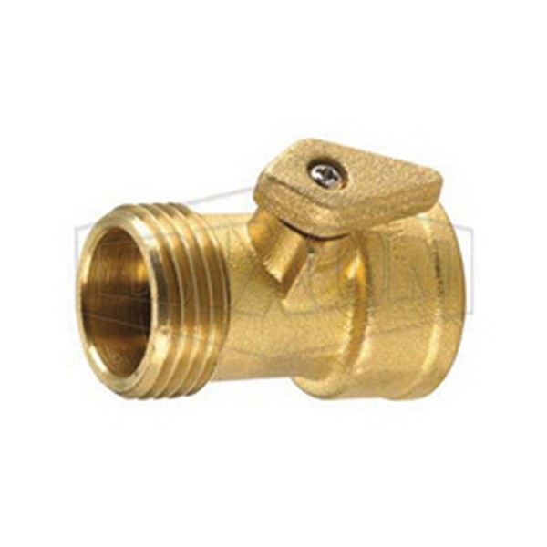 Ball Valve, 3/4 Inch Nominal, Male Garden Hose Threaded x Female Garden Hose Threaded, 100 psi, 140 °F, Forged Brass Body, 1.8 Inch Length