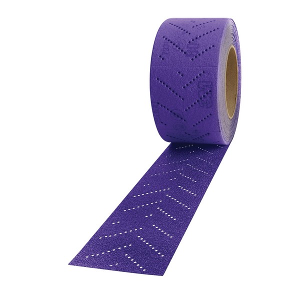 Abrasive Sheet Roll, Clean Sanding, Series: 737U, 3.15 Inch Roll Width, 12 m Roll Length, 220 Grit, Ceramic Abrasive, Purple, Applicable Materials: Paints