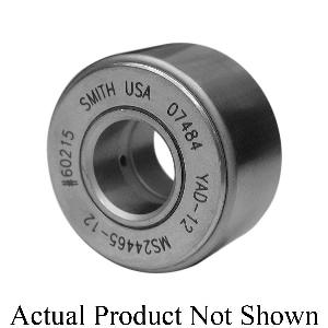 Airframe Bearing, Yoke Type, Series: YAD, Track Roller Bearing, 0.19 in Bore, 1 Row, 3/4 in OD, 0.312 in Width, 1200 lb Load, Stainless Steel Bearing, 250 °F Sealed, Polished Chrome