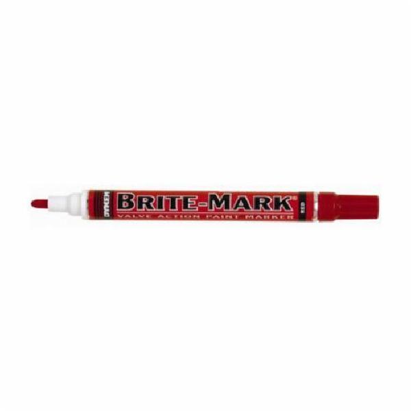 Paint Marker, General Purpose, Permanent, Medium Tip, 0 to 35 °F, 25 to 35 s Drying, Aluminum, Red