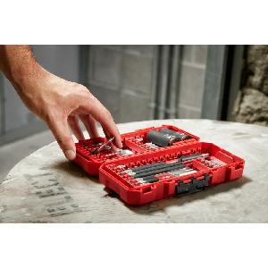 Case, For Use With: Impact Driver, Specifications: 1/4 in Compatible Bit Size, Polypropylene, Red, 5.38 in H x 3.5 in W x 0.69 in D Dimensions