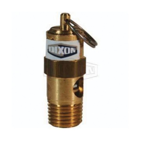 Safety Pop-Off Valve, Soft Seat, 1/4 Inch Nominal, MNPT, 400 °F Temperature, 84 scfm, Brass Body