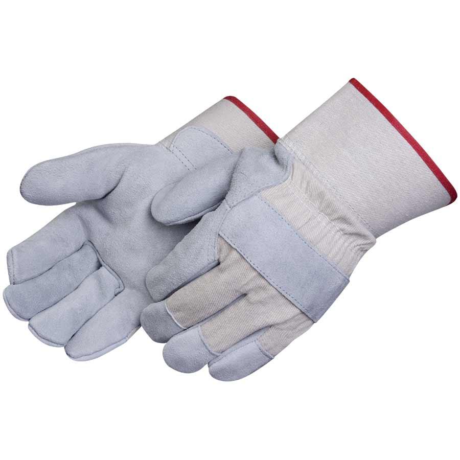 Glove, General Purpose, Series: 3267, Work Glove, Cowhide Leather, Gray/White, Gunn Cut Style, Cotton Lining, 2-1/2 in Length