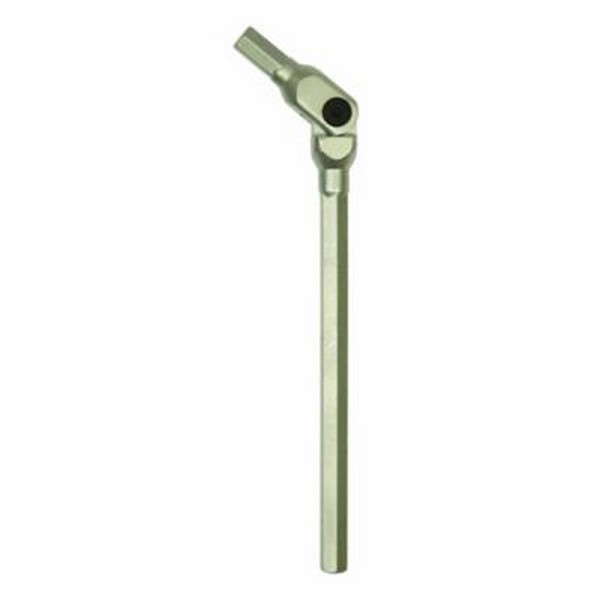 Hex Key, Pivot Head, Measurement System: Imperial, 3/8 Inch Tip, 1.91 Inch Arm Length, Long Handle, 7 Inch Width Handle, Tool Steel Handle, Tool Steel Blade, Tool Steel, Matte Chrome