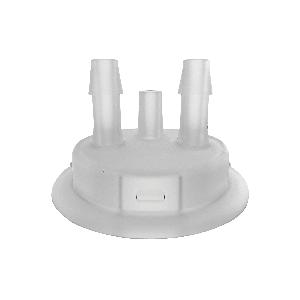 Carboy Cap Adapter, 53 mm Mouth, 3.2 in Diameter, 1.9 in Height, Polypropylene, White