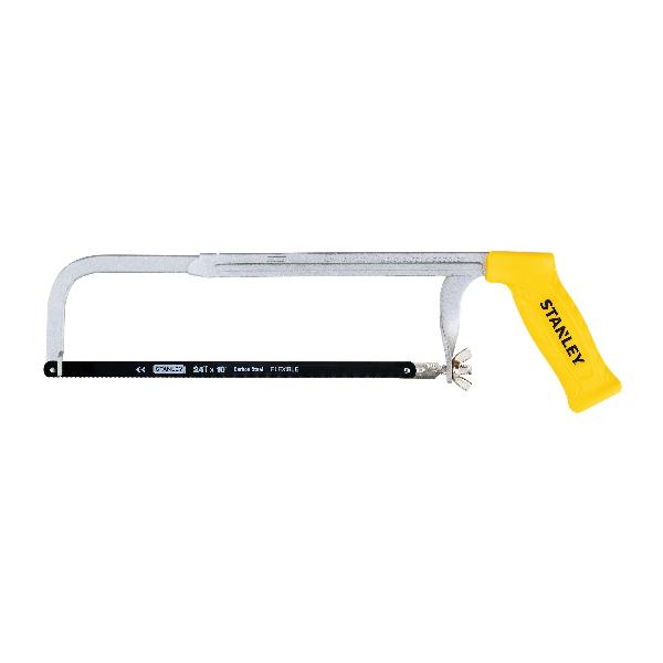Hacksaw, Adjustable, 10 in Blade Length, 24 TPI, Metal Frame, Plastic Handle