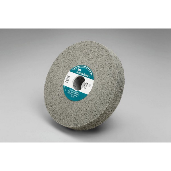Deburring Wheel, 6 Inch Diameter, 1 Inch Width, 1 Inch Arbor Hole, 9S/Fine Grit, Silicon Carbide, 3/Case