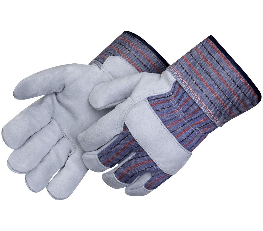 Glove, Series: 3260SP, Leather Palm, Blue/Gray, Gunn Cut Style, Cotton Lining, 2-1/2 in Length
