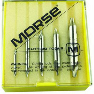 Combined Drill and Countersink Set, Series: 8500, #1 Minimum Trade, #5 Max Trade, 60° Included Angle, 5 Piece, HSS, Bright