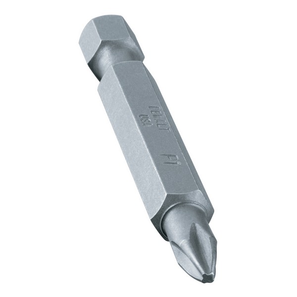 Screwdriver Bit, Standard Single End, Slotted Point, 3-1/2 in Overall Length, Hex Shank, 1/4 in Shank, Steel, Zinc Phosphate