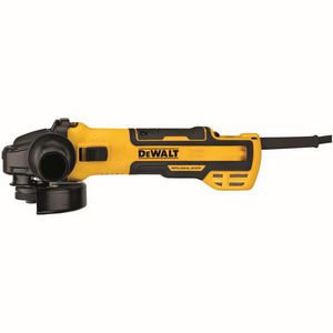 Angle Grinder, Brushless Small, Kit, 5 in Wheel Diameter, 5/8-11 Arbor/Shank, 2200 to 10500 RPM Speed, 120 VAC, 13 A, For Wheel Type: Type 27, Plastic Housing Material, Side Handle, Black/Yellow, Electric Cord, On/Off Trigger Switch/Variable Speed Co