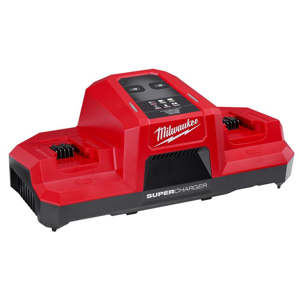 Super Charger, Bare Tool/Kit: Bare Tool, Dual Bay, Series: M18™, For Use With: M18™ Batteries, Li-Ion Battery, 120 V Input, 18 V Output, 3.63 in H x 6.9 in W x 14.2 in L Dimensions