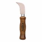 Flooring Knife, Short Point, 2-1/2 in Blade Length, Hardened Tempered Honed Blade, High Carbon Cutlery Steel Blade, Hardwood Handle