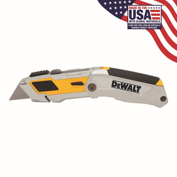 Utility Knife, Premium, 2-7/16 in Blade Length, Folding Retractable Blade, Carbon Steel Blade, Ergonomic Handle, 6-3/4 in L Handle, Polypropylene/Zinc Handle, 1 in Overall Width