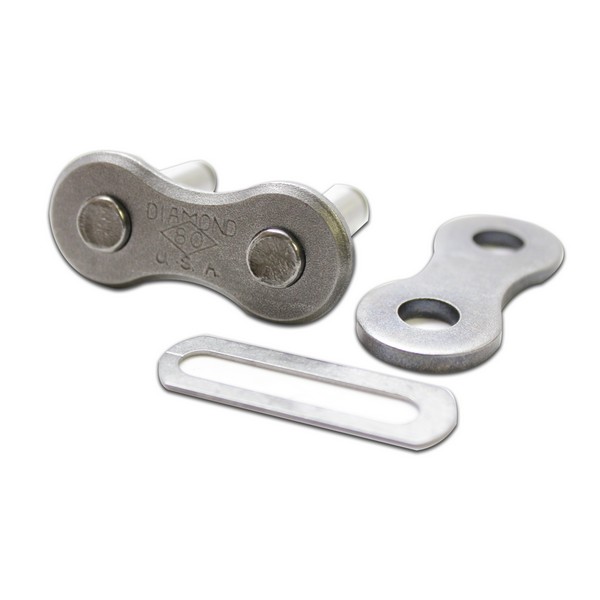 Connecting Link, 1 Inch Pitch, Spring Clip, Carbon Steel