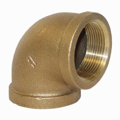 Pipe Elbow, Fitting/Connector Type: 90° Elbow, 1 Inch Nominal, FNPT, 125 lb, Brass