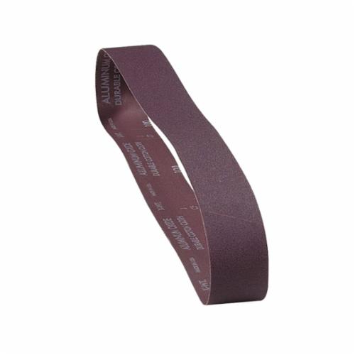 Coated Abrasive Belt, Narrow, Series: R228, 48 in Belt Length, 2 in Belt Width, 60 Grit, Coarse Grade, Aluminum Oxide Abrasive, Cotton Backing, Closed Coat, Brown, Applicable Materials: Metal and Wood, X-Weight Backing Weight