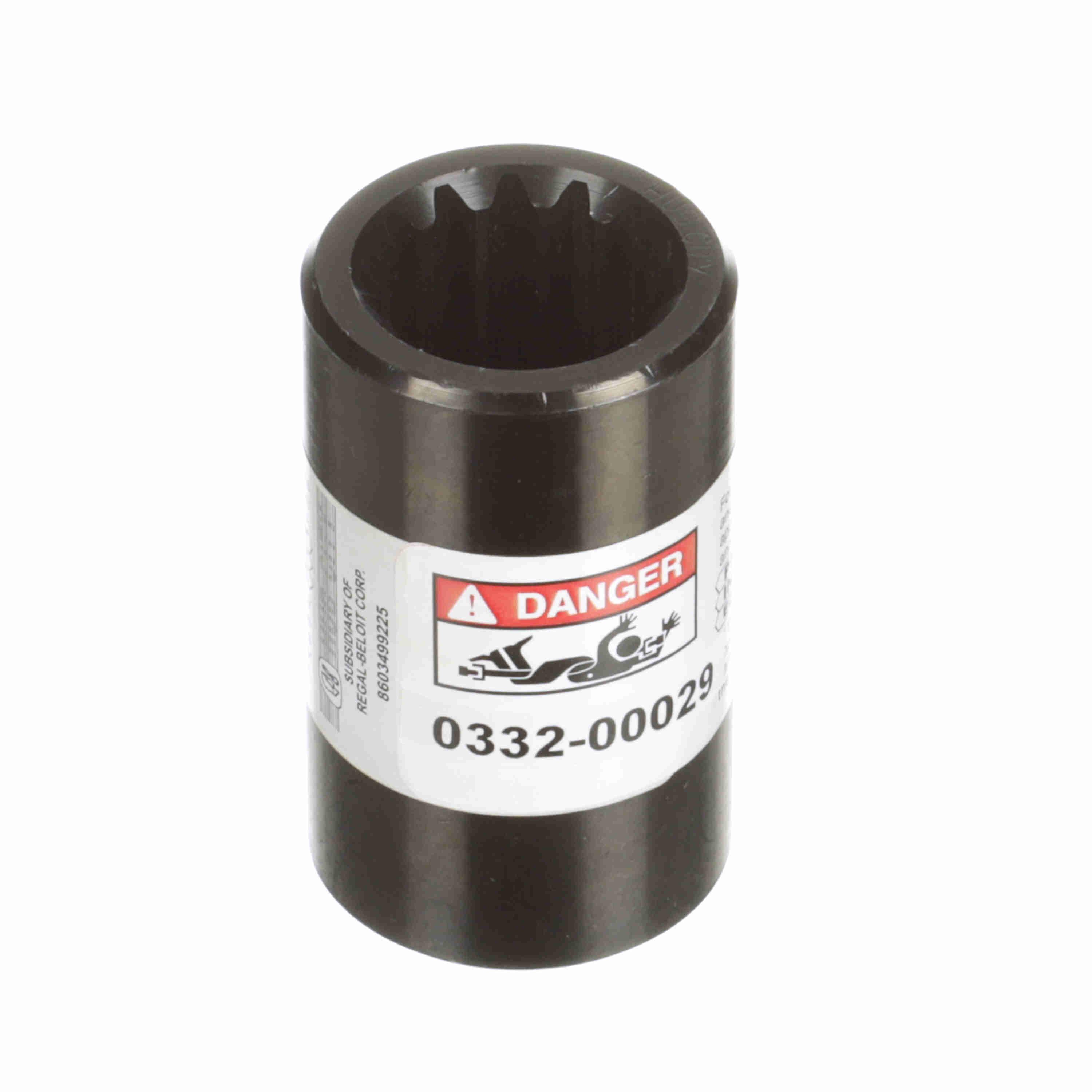 Splined Coupling, Involute, Specifications: 1-1/4 14T Spline, Steel, 1-3/4 in OD x 3 in L Dimensions