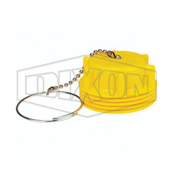 Dust Plug, Fitting/Connector Type: Plug, 3-1/4 Inch Nominal, Male ACME, Plastic, Yellow, Domestic