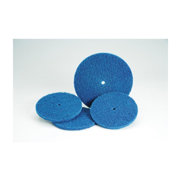 Non-Woven Buff and Blend HS Disc, Type 27 Plain, 12 Inch Diameter Disc, Medium Grade, Aluminum Oxide Abrasive, Nylon Backing