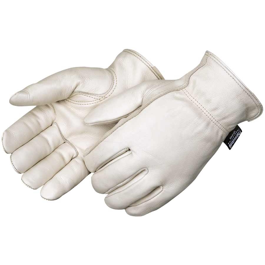 Glove, General Purpose, Series: 6518, Work Glove, Cowhide Leather, White, Keystone Thumb Style, Unlined Lining, Shirred Elastic Closure